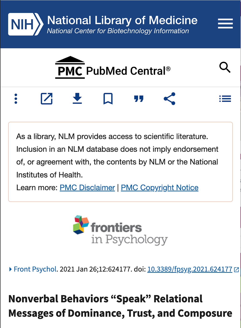 article from National Library of Medicine